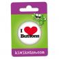 Preview: Ansteckbutton I love Buttons an Eurolochkarte